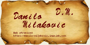 Danilo Milaković vizit kartica